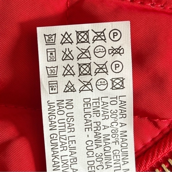 Zara Woman Red Quilted Zip Up Jacket Size M - Picture 14 of 15